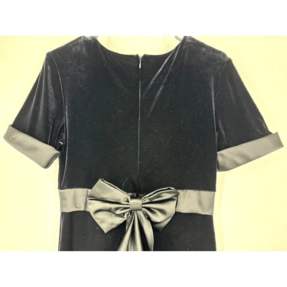 Vintage Velvet Maxi Bodycon Dress Black‎ Medium